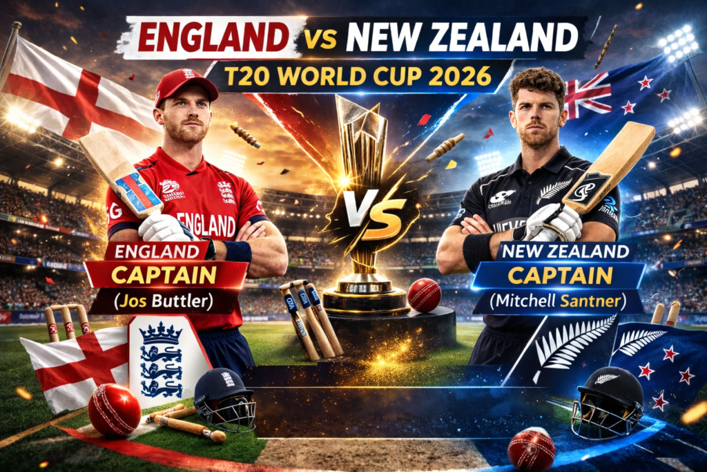 England vs New Zealand – T20 World Cup 2026 | Cricbet99 Login Guide