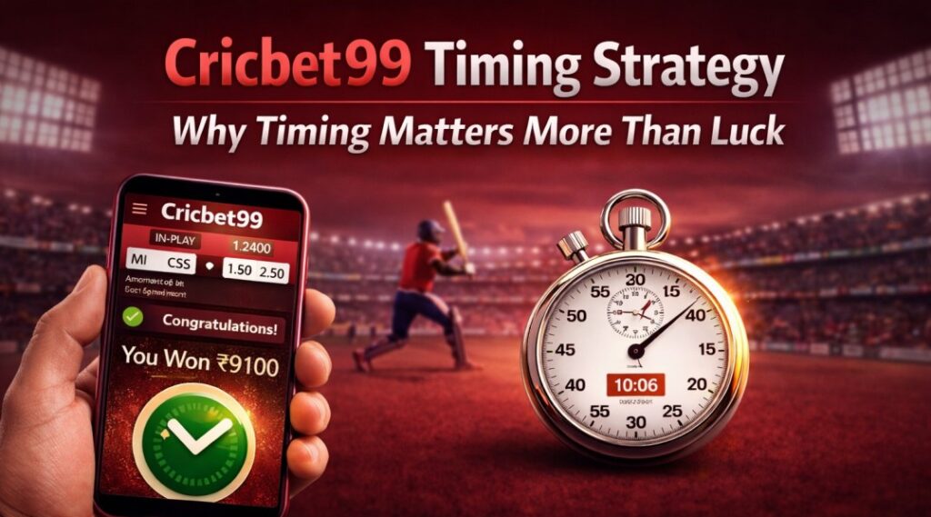 Cricbet99 Timing Strategy: Why Timing Matters More Than Luck